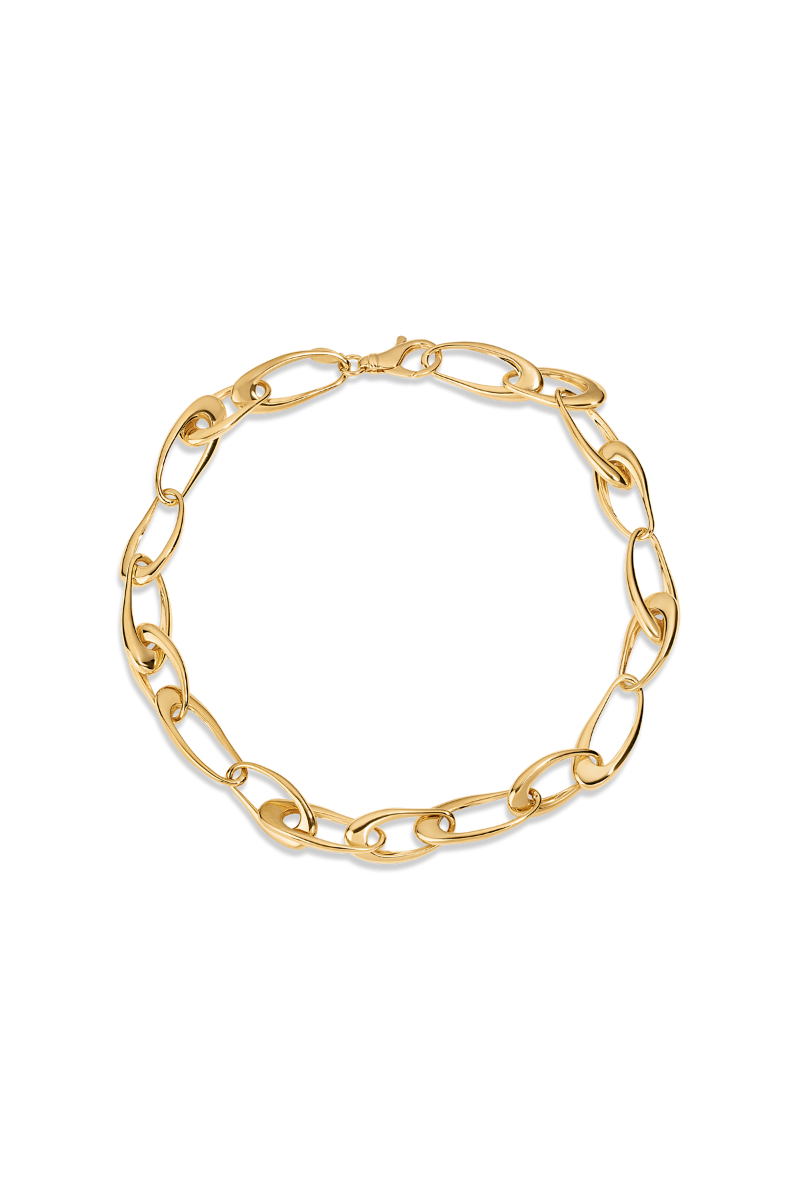 Sara Shala Palermo Necklace in yellow gold vermeil featuring a delicate chain and elegant pendant.