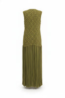 Forest green Palma vest by Maylé Vásquez, featuring a stylish sleeveless design with a fitted silhouette.