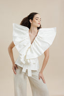 Ivory Palma blouse by ANA + MARIA, shown in high-resolution image, featuring a stylish, lightweight tops with a relaxed fit.