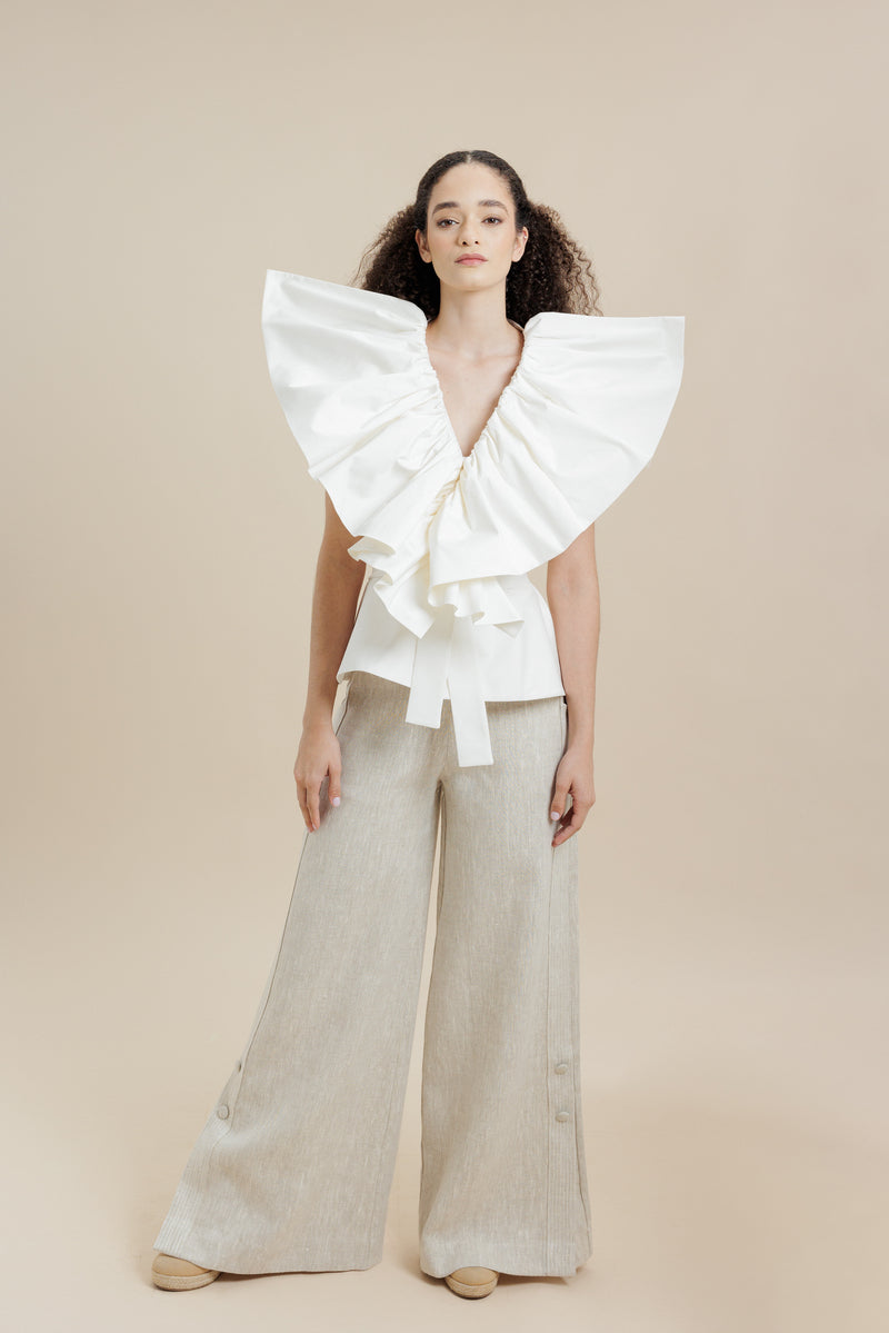 PALMA BLOUSE IN IVORY - CULT MIA
