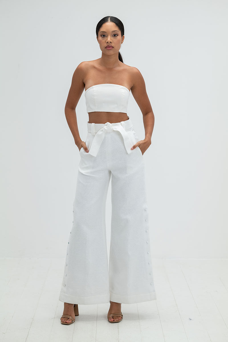 PALON PANTS IN OFF WHITE - CULT MIA