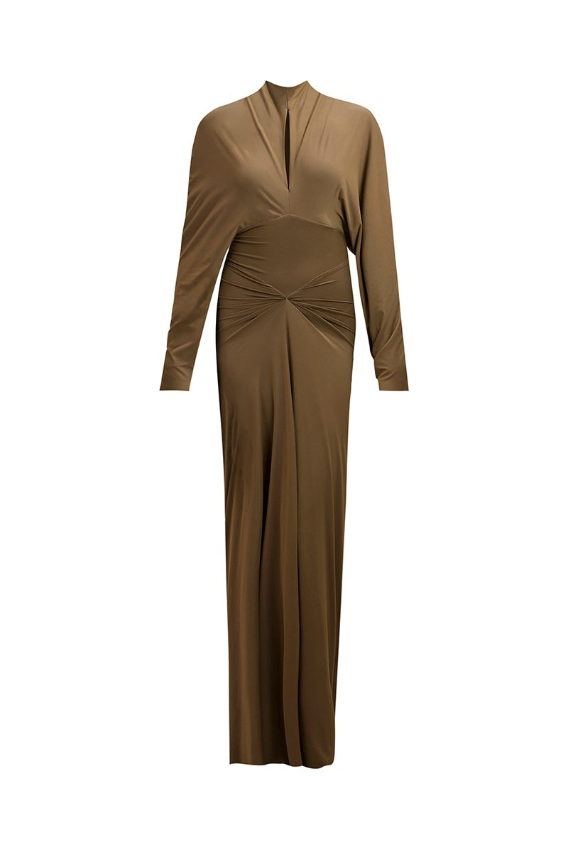 PARKER GOWN IN SAND GREEN