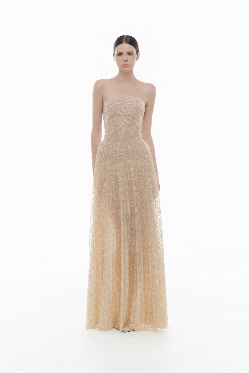 PASTEL CRYSTAL BEADED MIDI DRESS - CULT MIA