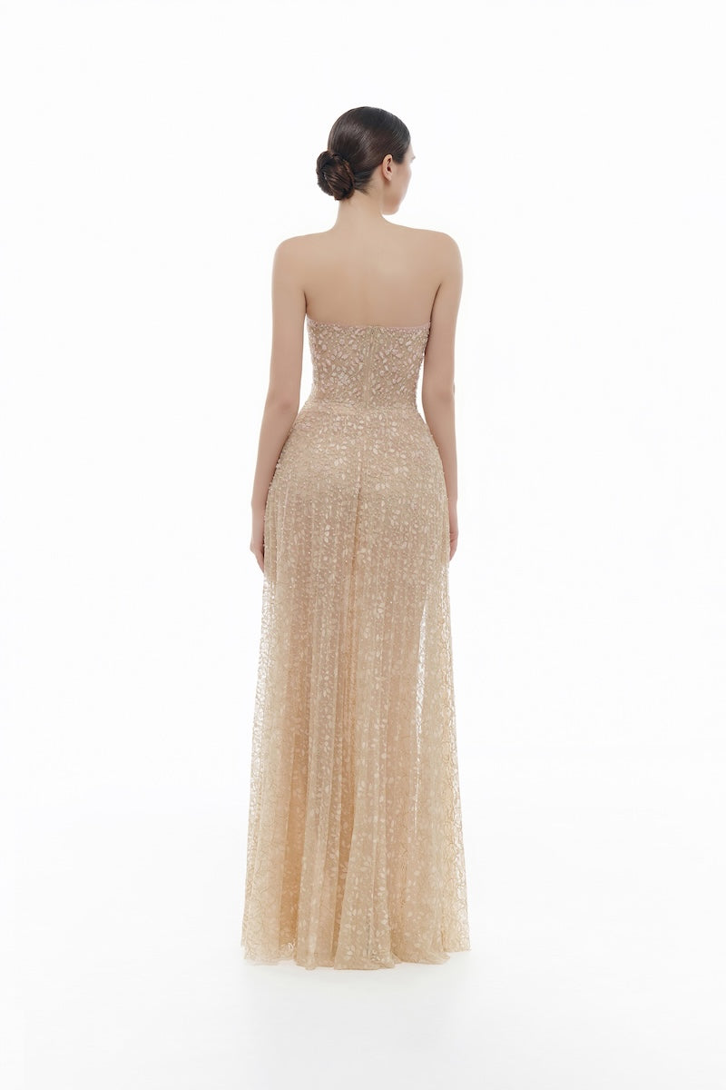 Montsand PASTEL CRYSTAL BEADED MIDI DRESS Montsand PASTEL CRYSTAL BEADED MIDI DRESS