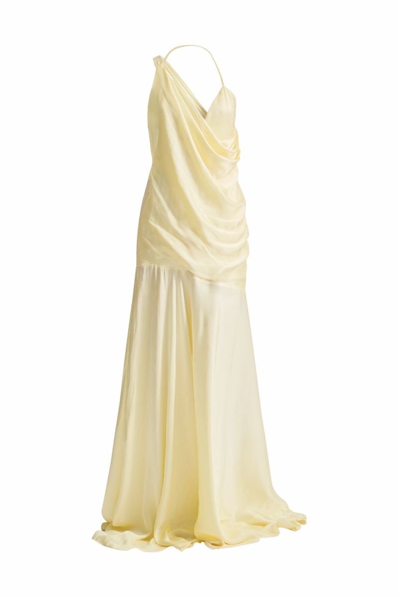Deme by Gabriella CULT MIA X DEME maxi dress in Perla, flowing fabric, elegant design, and sleeveless style perfect for summer.
