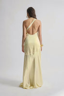 Deme by Gabriella CULT MIA X DEME maxi dress in flowing fabric with floral pattern and V-neck design, styled for summer wear.