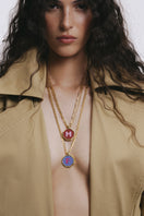 Personalised letter pendant necklace by Maria Frering featuring a custom initial charm on a delicate chain.