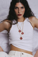 Personalised letter pendant necklace by Maria Frering featuring a custom initial charm on a delicate chain.