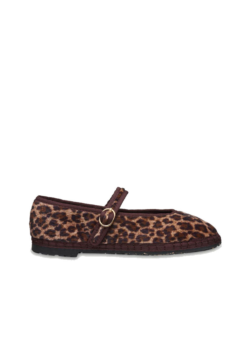 Flabelus Pierre Cheetah flats featuring a leopard print design and pointed toe, stylish and comfortable for everyday wear.