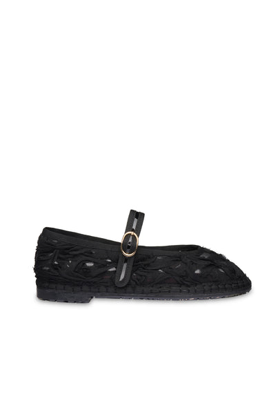 PIERRE LACE BLACK WITH BLACK PIPING | CULT MIA | Flabelus