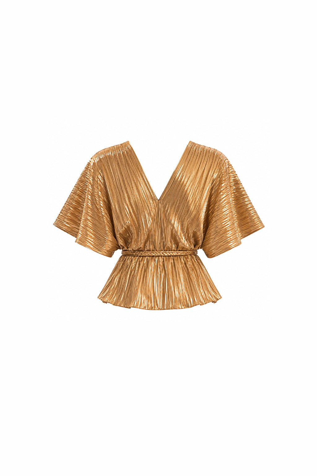 Maylé Vásquez Pimienta Top in gold, stylish women's top featuring a modern design and elegant fabric detail.
