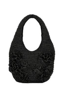 Emm Kuo Pinet shoulder bag in black, featuring a sleek design and spacious interior, perfect for daily use.
