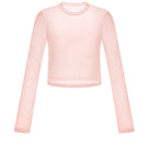 Pink long sleeves top by Montsand, lightweight fabric with a relaxed fit, ideal for casual or everyday wear.
