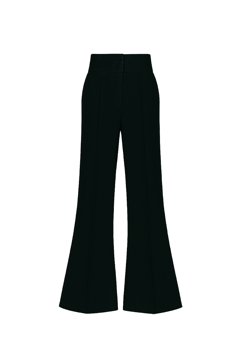 Black Pino Pants by ANA + MARIA, tailored fit with classic design, shown in a sleek, natural pose