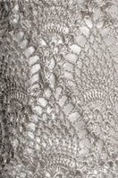 Close-up of VERDI pineapple-shaped silver shoulder bag showing detailed metallic finish and unique pineapple design.