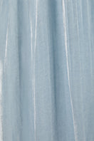 Blue velvet pleated lounge set by MANITO, featuring comfortable pajamas with a stylish pleated design.