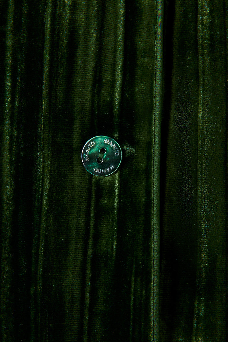 PLEAT VELVET LOUNGE SET IN GREEN - CULT MIA