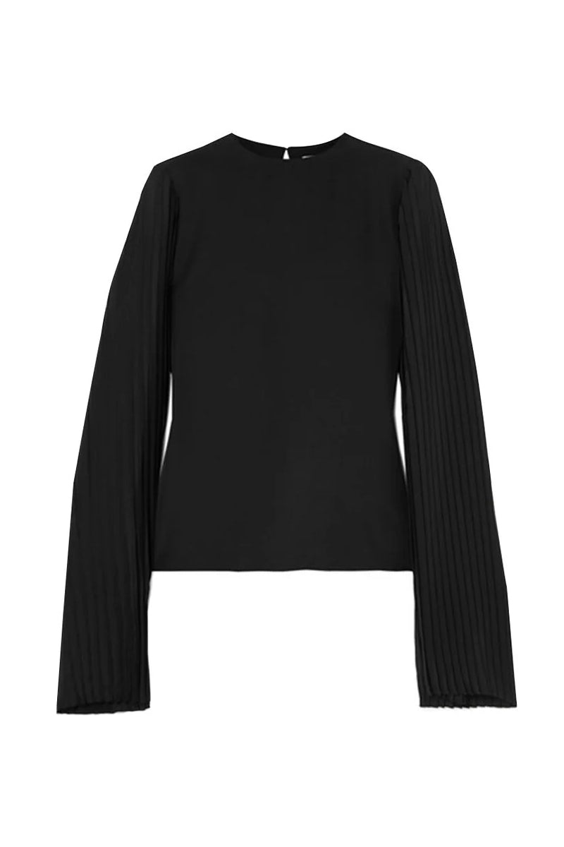 PLEATED CREPE DE CHINE TOP - CULT MIA