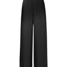 SemSem plissé satin wide-leg pants with a flat front, flowing and elegant, showcased on a model.