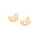 Maria Frering Pontos Golden Hoop Earrings featuring sleek, polished gold hoops with a modern design.