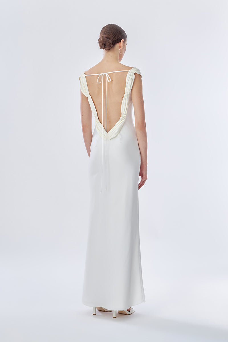 PRINCESS MAXI SLIP DRESS IN WHITE - CULT MIA