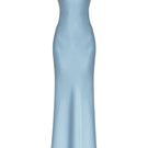 Blue princess maxi dress from Stolen Stores featuring a flowing design and elegant front view.