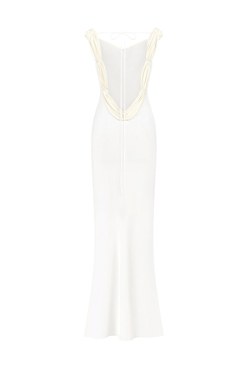 PRINCESS MAXI SLIP DRESS IN WHITE - CULT MIA