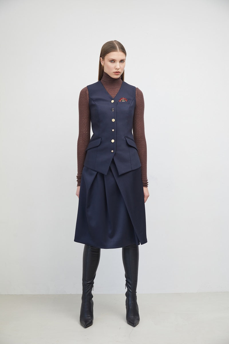 NEW LOOK VEST IN NAVY BLUE - CULT MIA