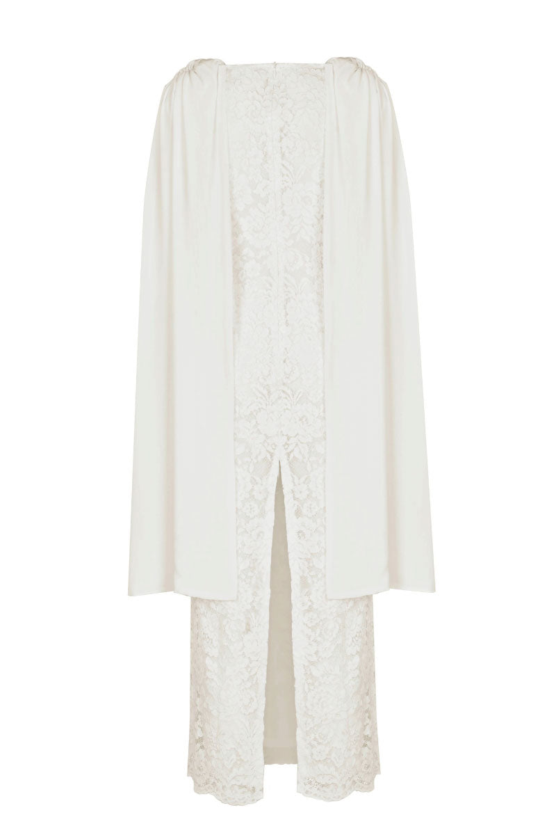 Nana Gotti Zafira midi dress displayed on a hanger, featuring a flowy fabric and stylish design for elegant everyday wear.