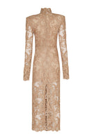 Nana Gotti LIA midi dress displayed on a hanger, featuring a flowy design and elegant fabric suitable for stylish occasions.