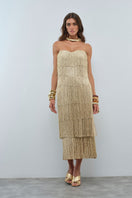 Nana Gotti HELIA Maxi Dress featuring flowing fabric and elegant design, shown in a stylish, full-length view.