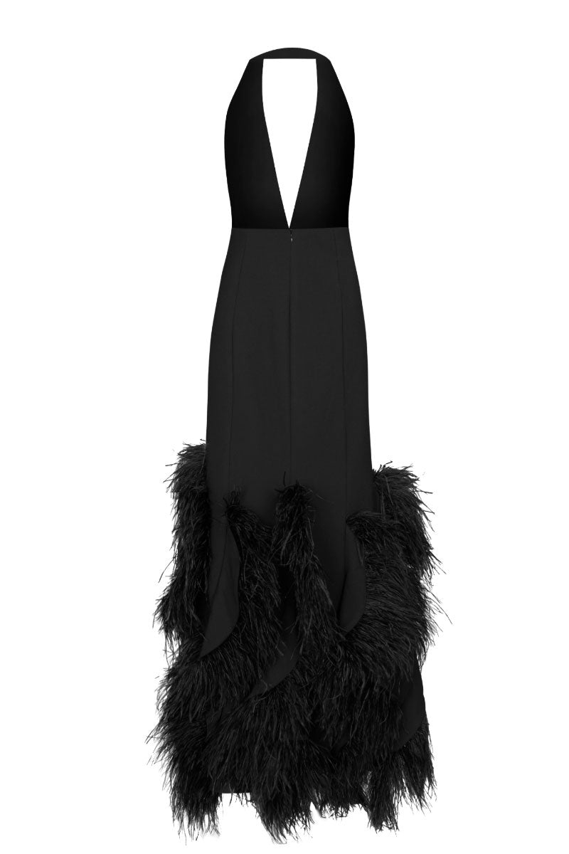 Elegant Nana Gotti Amalíne dress gown with flowing fabric and intricate detailing, perfect for formal occasions.