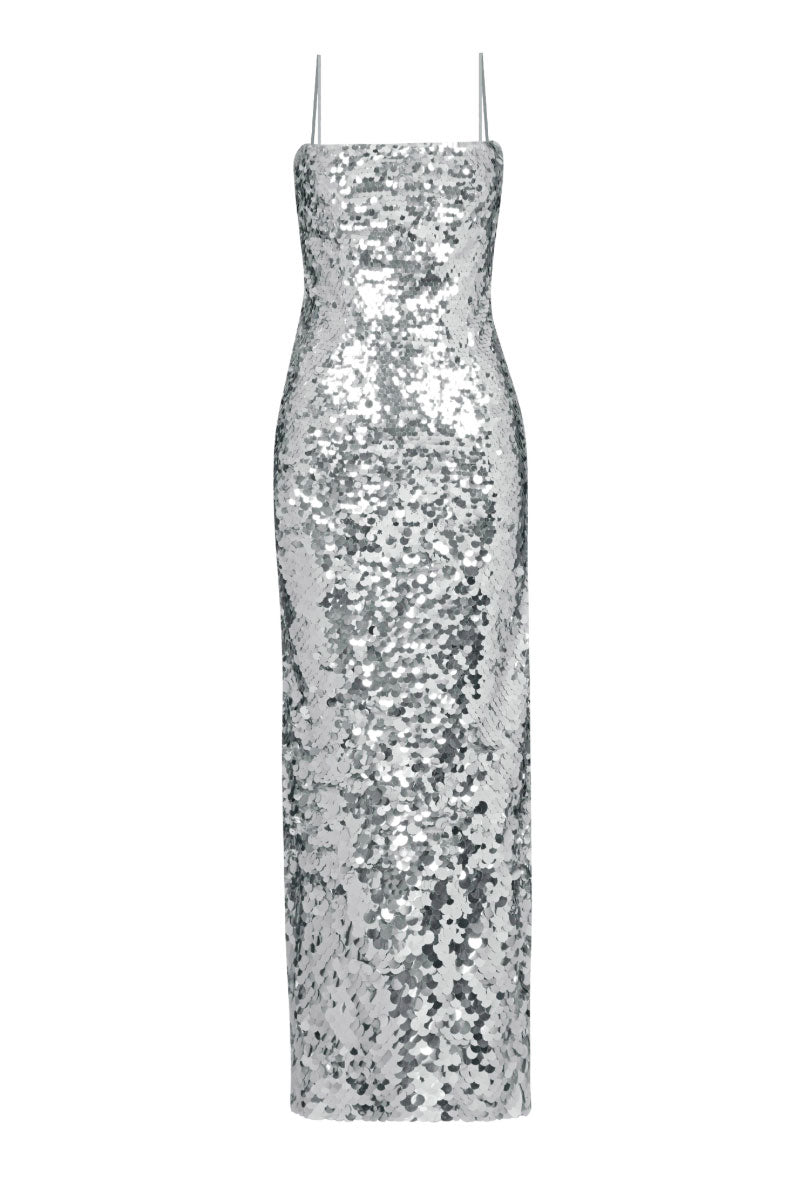 Nana Gotti Kayra Maxi Dress featuring flowing fabric and elegant design, perfect for stylish summer or casual occasions.