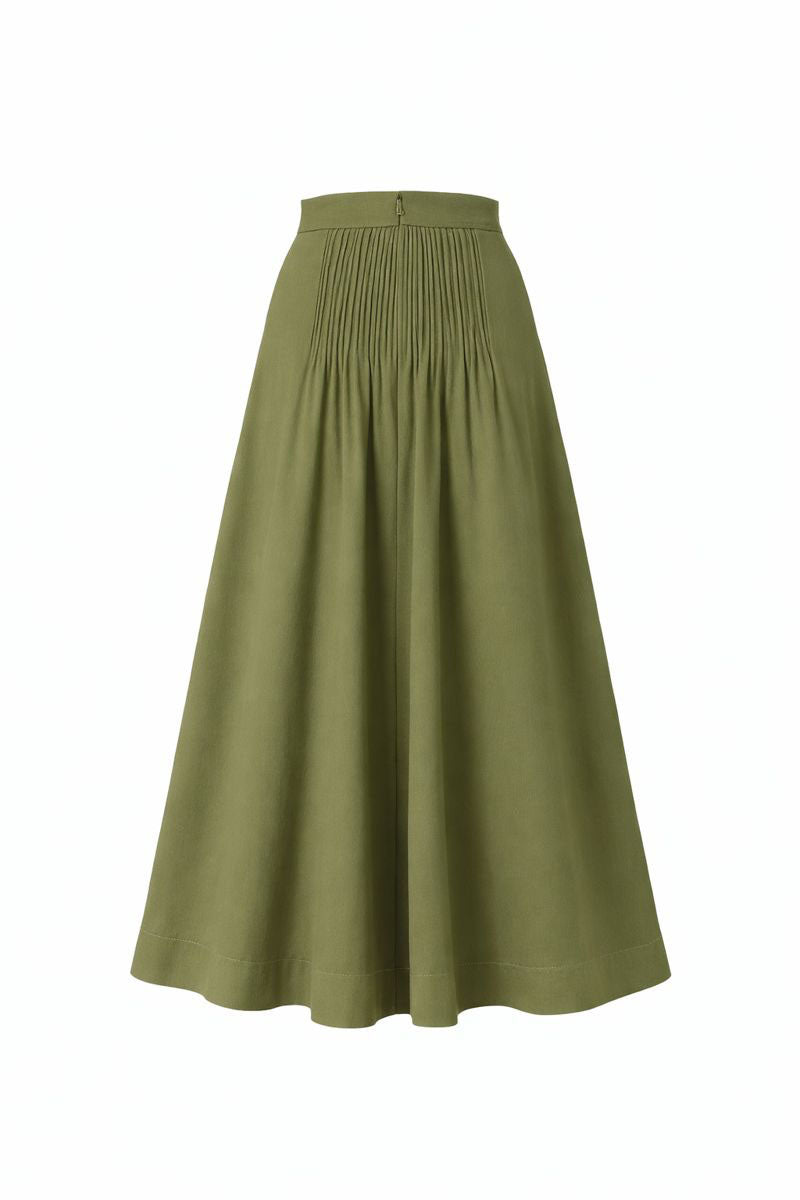 PURA SKIRT IN OLIVE DRAB - CULT MIA