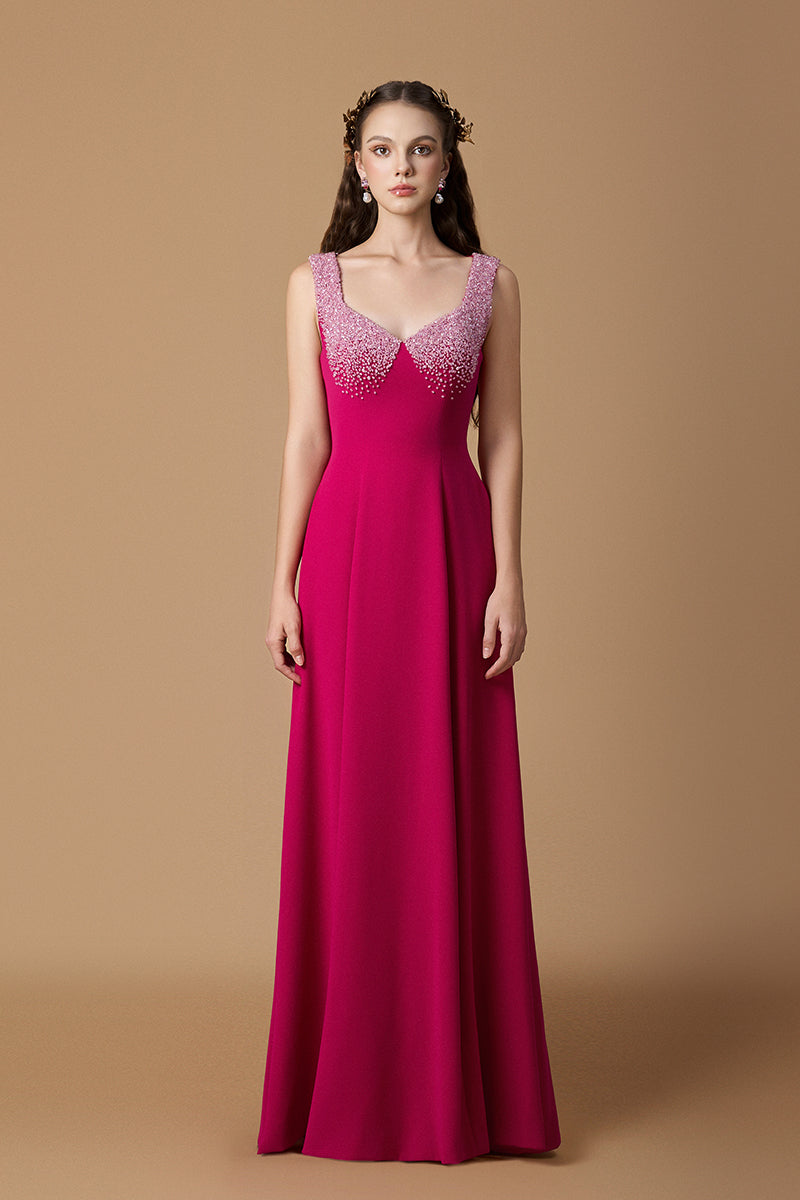 CREPE SILK LINED MAXI DRESS IN PINK | CULT MIA | I.H.F CREPE SILK LINED MAXI DRESS IN PINK | CULT MIA | I.H.F