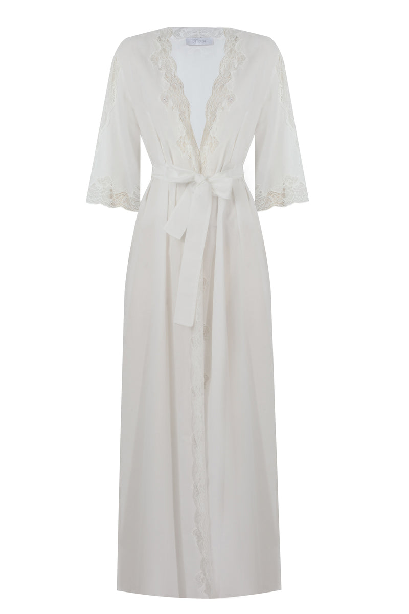 SHEILA COTTON VUAL OFF WHITE ROBE - CULT MIA