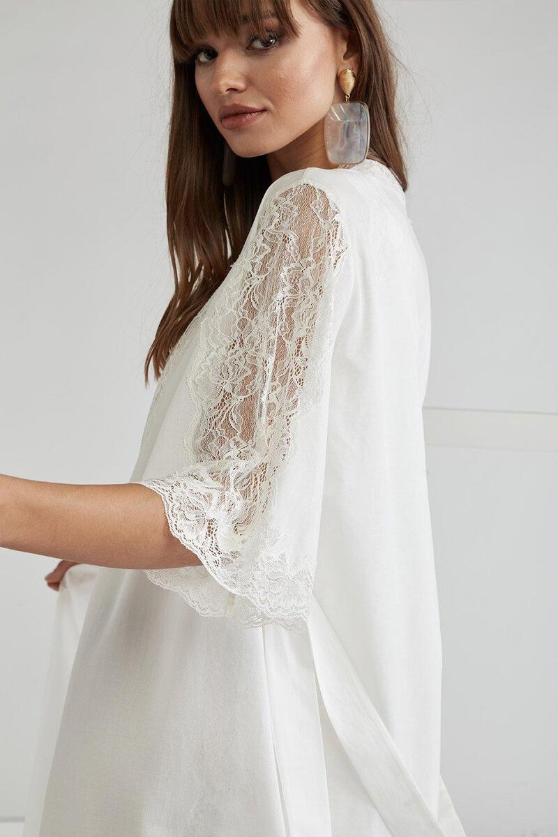 SHEILA COTTON VUAL OFF WHITE ROBE - CULT MIA