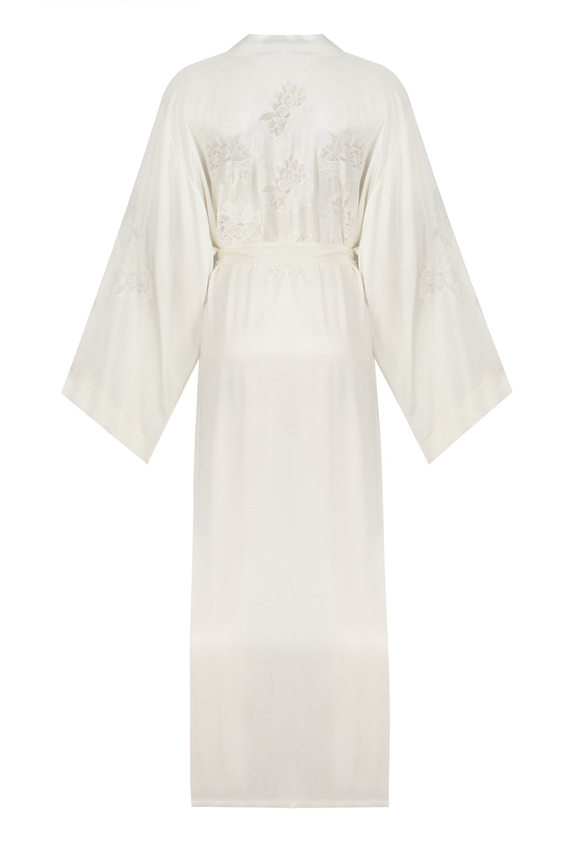 JEMIMA LONG OFF WHITE ROBE - CULT MIA