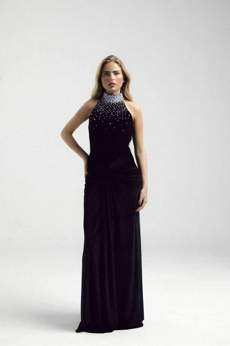 Francisco Arce ZENE midi dress with floral pattern, sleeveless design, and flowing fabric for elegant summer wear