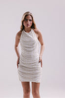 Francisco Arce LUME Dress, a stylish mini dress with modern design, shown in a fashion photograph.