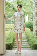 Rosee de Matin Blair A-line mini dress with collared neck in poly cotton fabric, stylish and comfortable for casual wear.