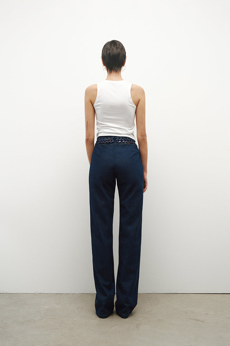 Recycled cotton top by JC Pajares, casual women's blouse with soft fabric and relaxed fit, shown in natural light.