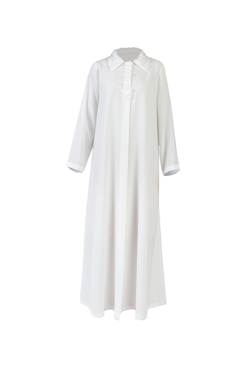 EMBELLISHED DRESS IN WHITE - CULT MIA