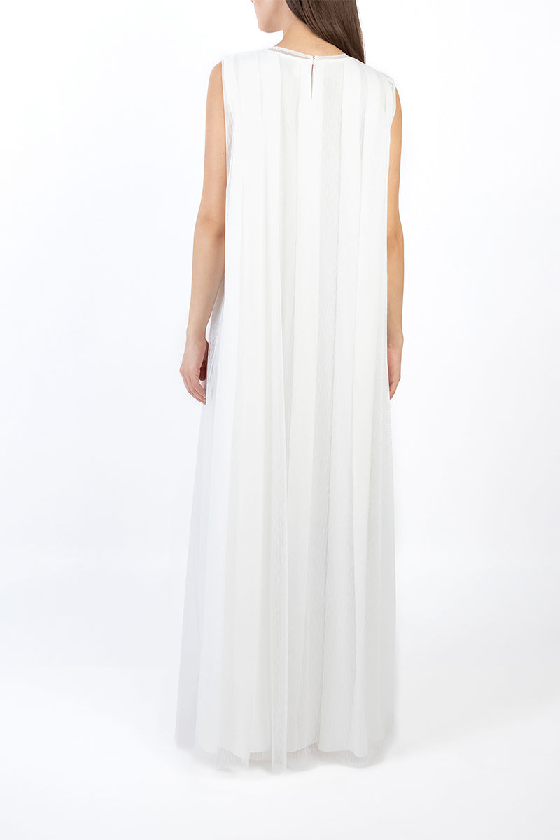 PLEATED DRESS IN WHITE - CULT MIA