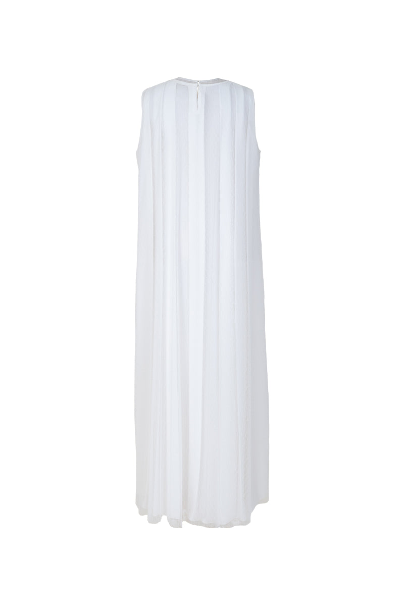 PLEATED DRESS IN WHITE - CULT MIA