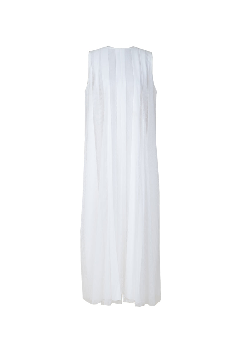 PLEATED DRESS IN WHITE - CULT MIA