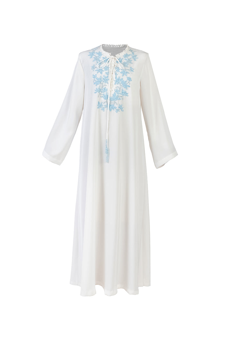 FLORAL EMBELLISHED DRESS IN WHITE - CULT MIA