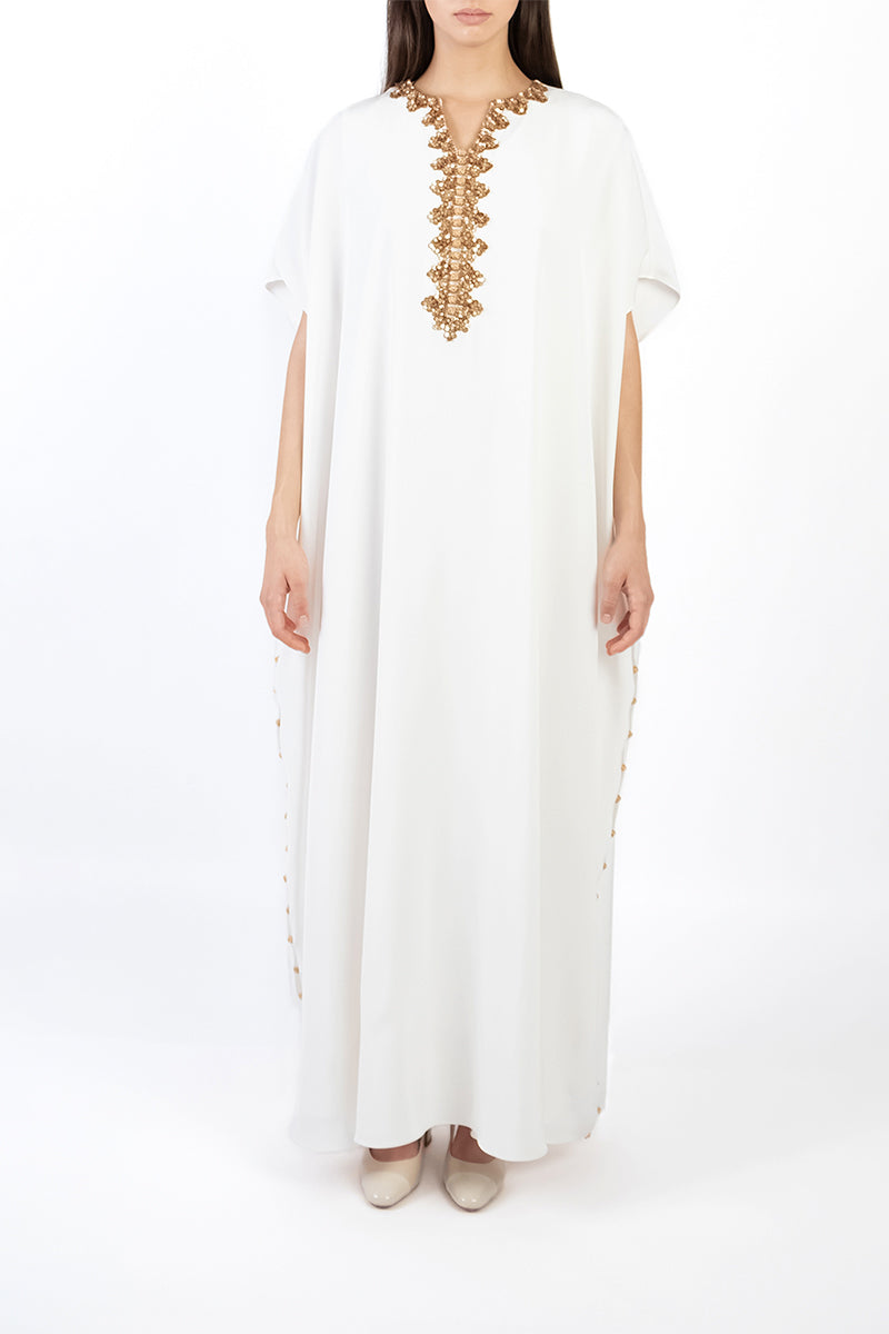 SEQUIN EMBELLISHED DRESS IN WHITE - CULT MIA