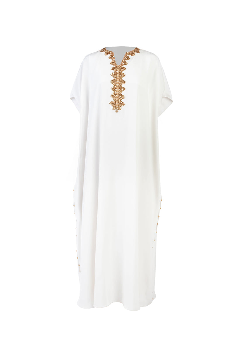 SEQUIN EMBELLISHED DRESS IN WHITE - CULT MIA