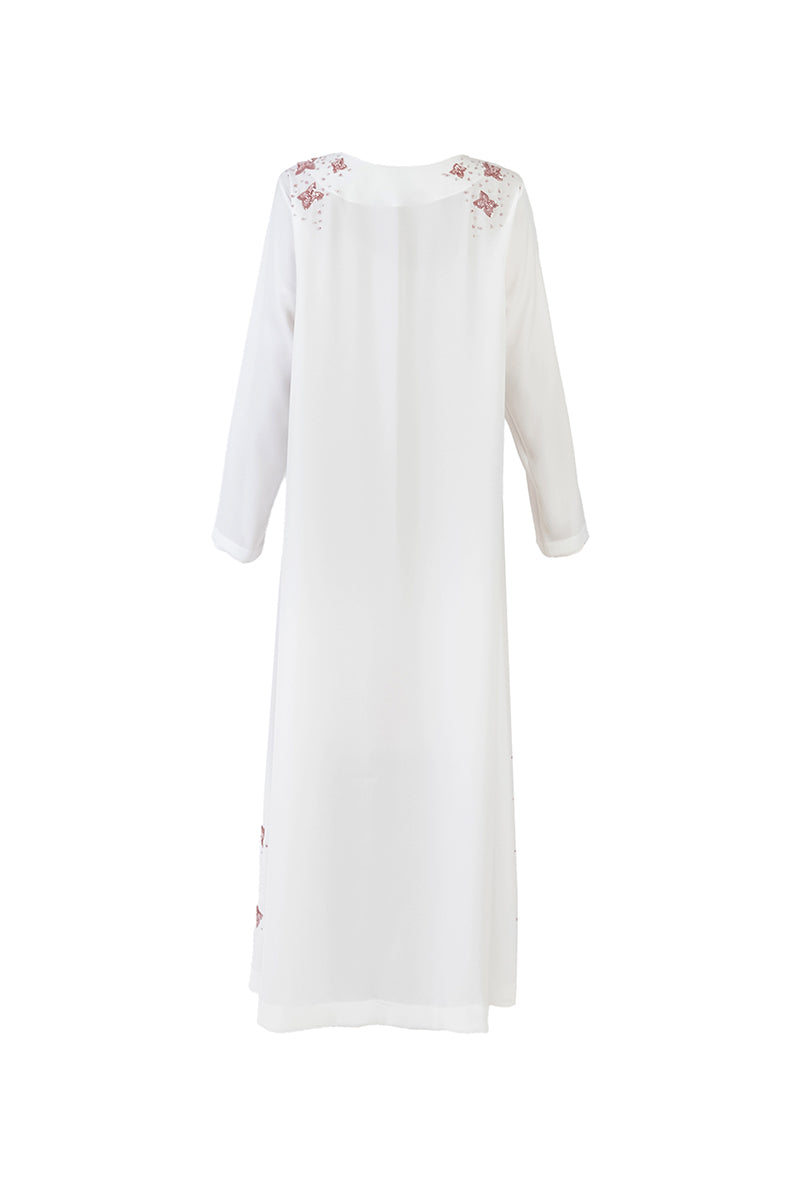ABSTRACT SEQUINS DRESS IN WHITE - CULT MIA